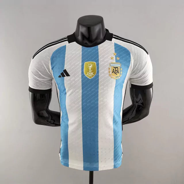 Camiseta de Argentina 2022. Equipacion con las 3 estrellas (version jugador) 90minutos